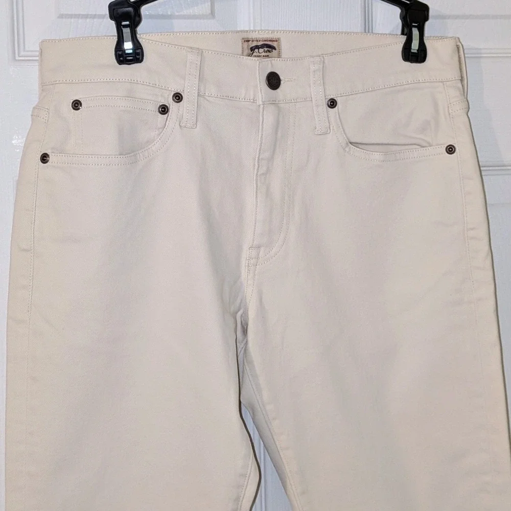 J.Crew 770‎ Straight Fit Pants Mens 29x30 Cream Off White Jeans NWT $118